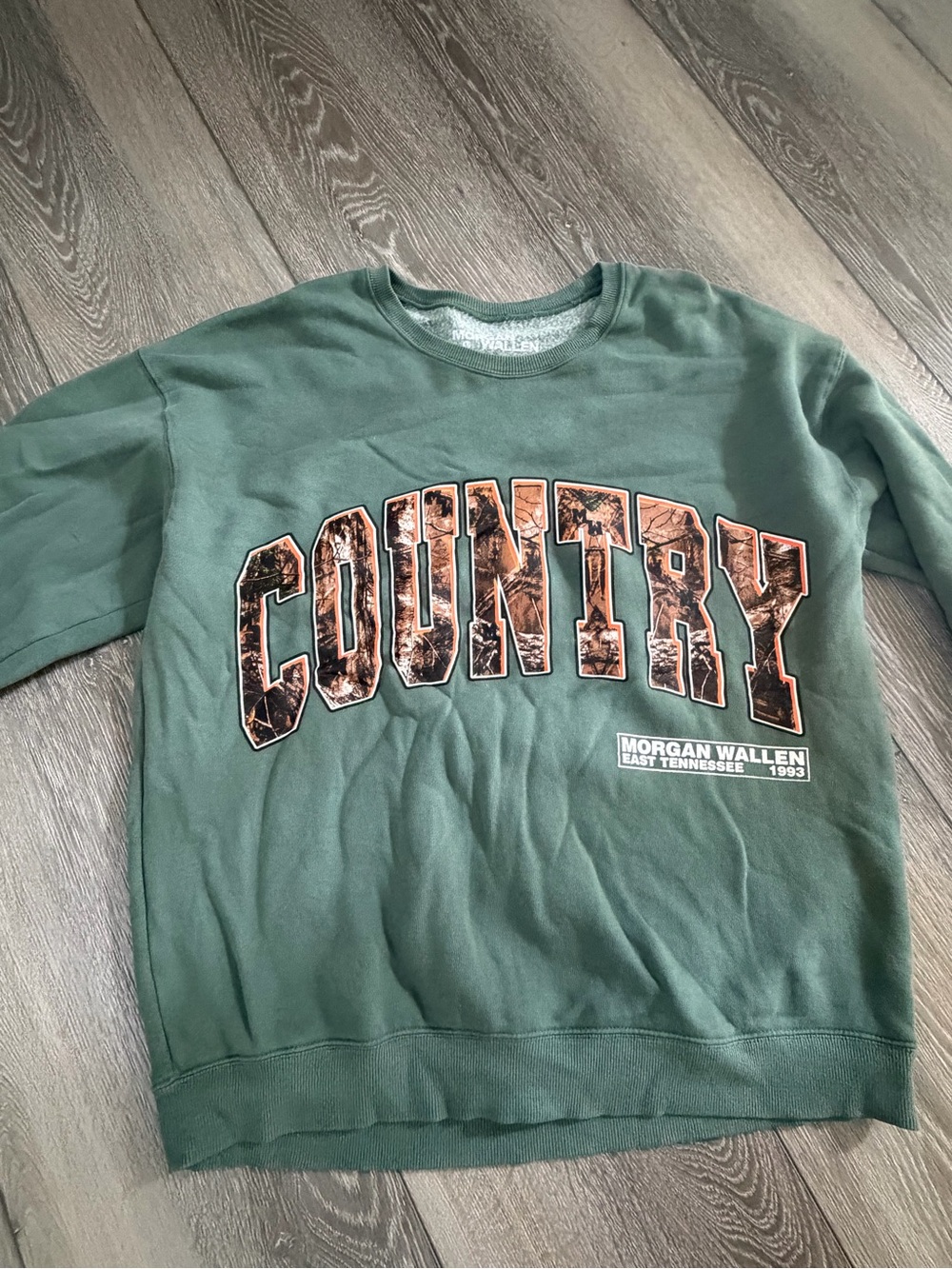 Morgan Wallen Green 'Country' Crewneck Sweater